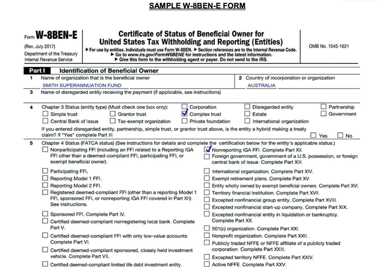 How to complete the W8BENE Form New Brighton Capital